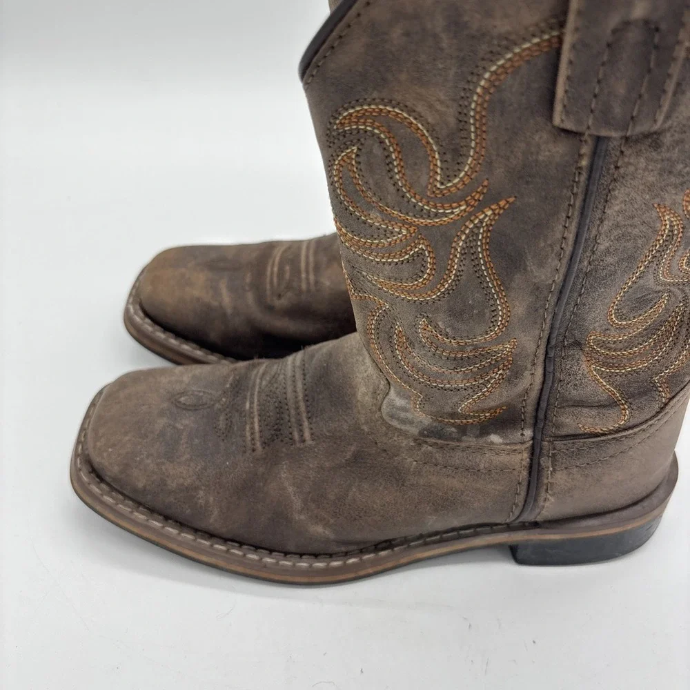 Smoky Mountain Youth Leather Cowboy Boots SZ 1.5